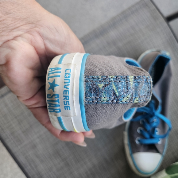 Converse Gray Sneakers with Blue Accents - Picture 3 of 5